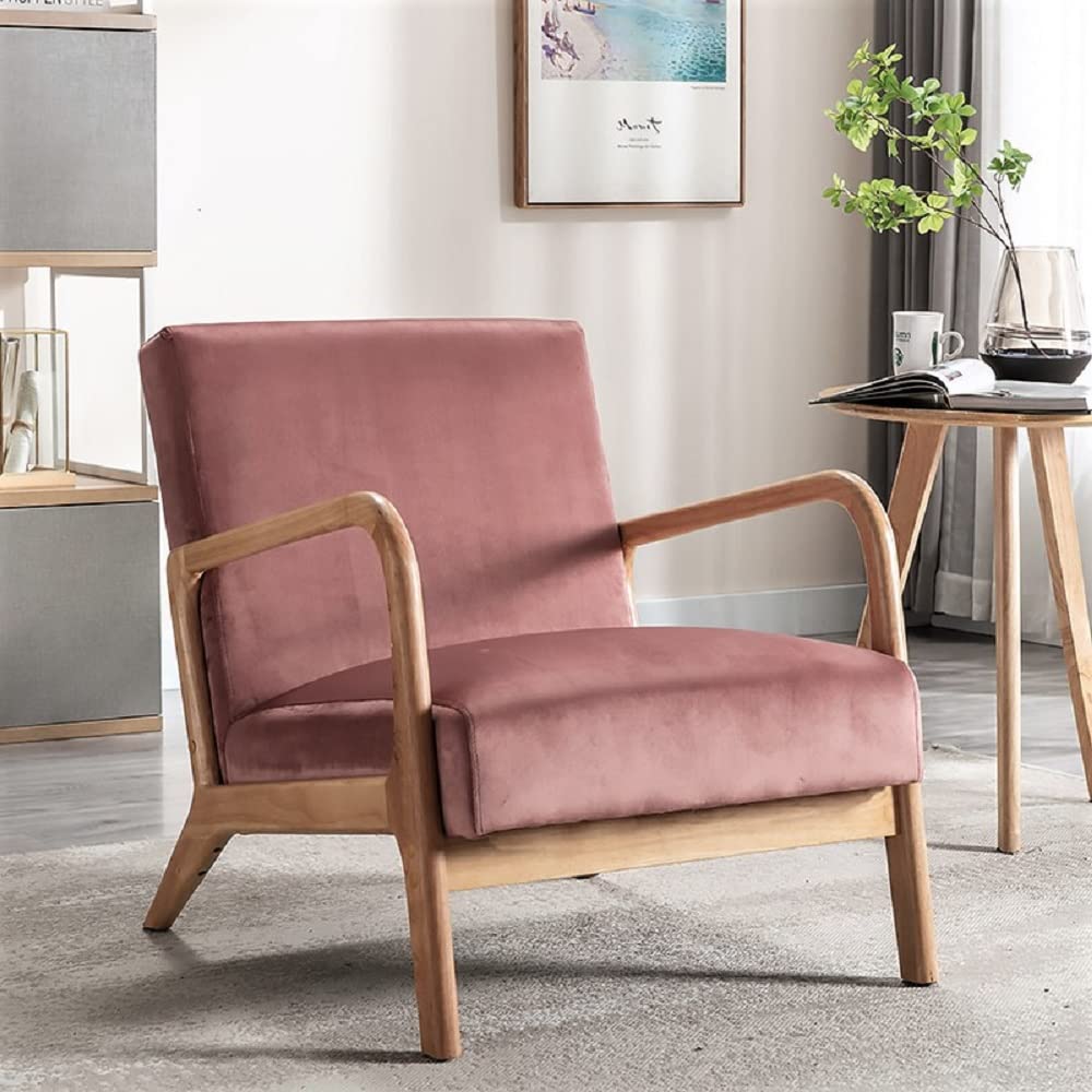 Rose Velvet Lounge Armchair