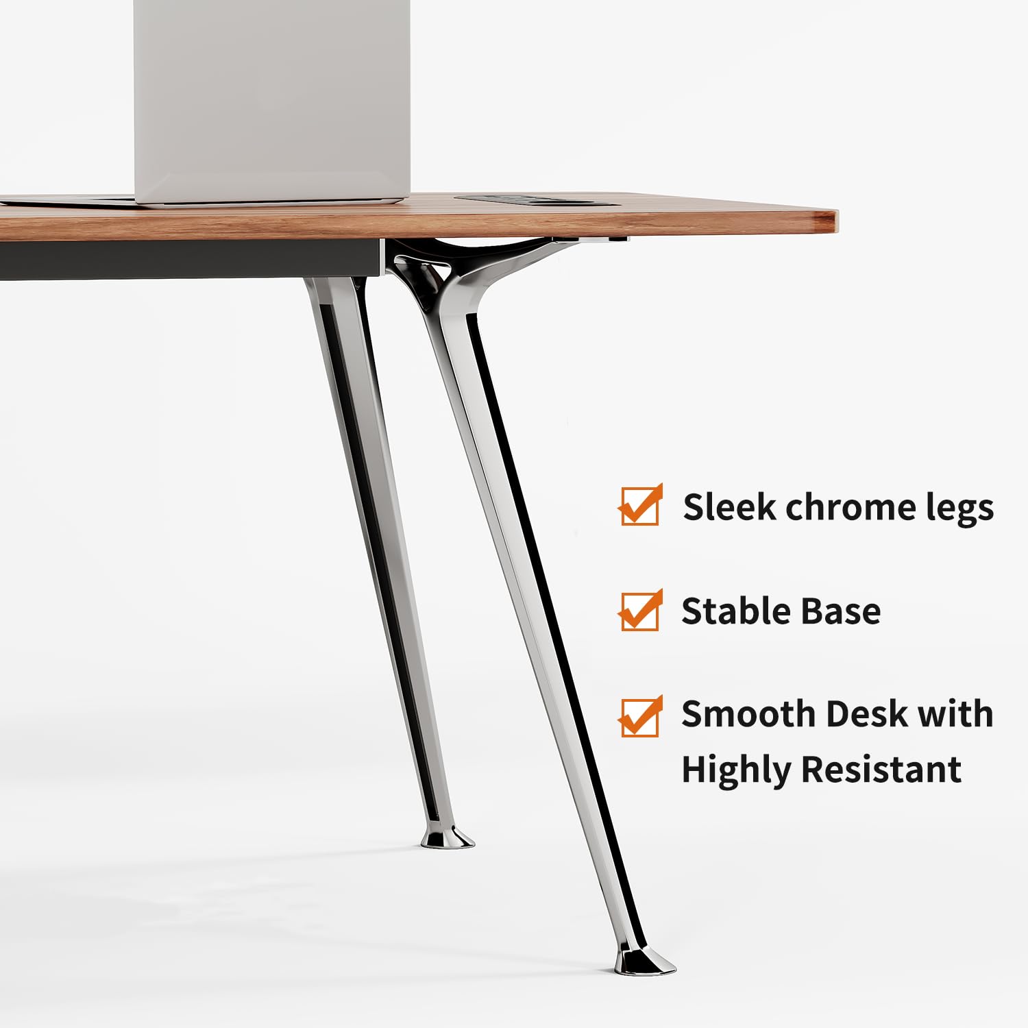 60-Inch Executive Desk with Built-in Power Outlet