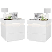 LED Nightstand with Charging Station
