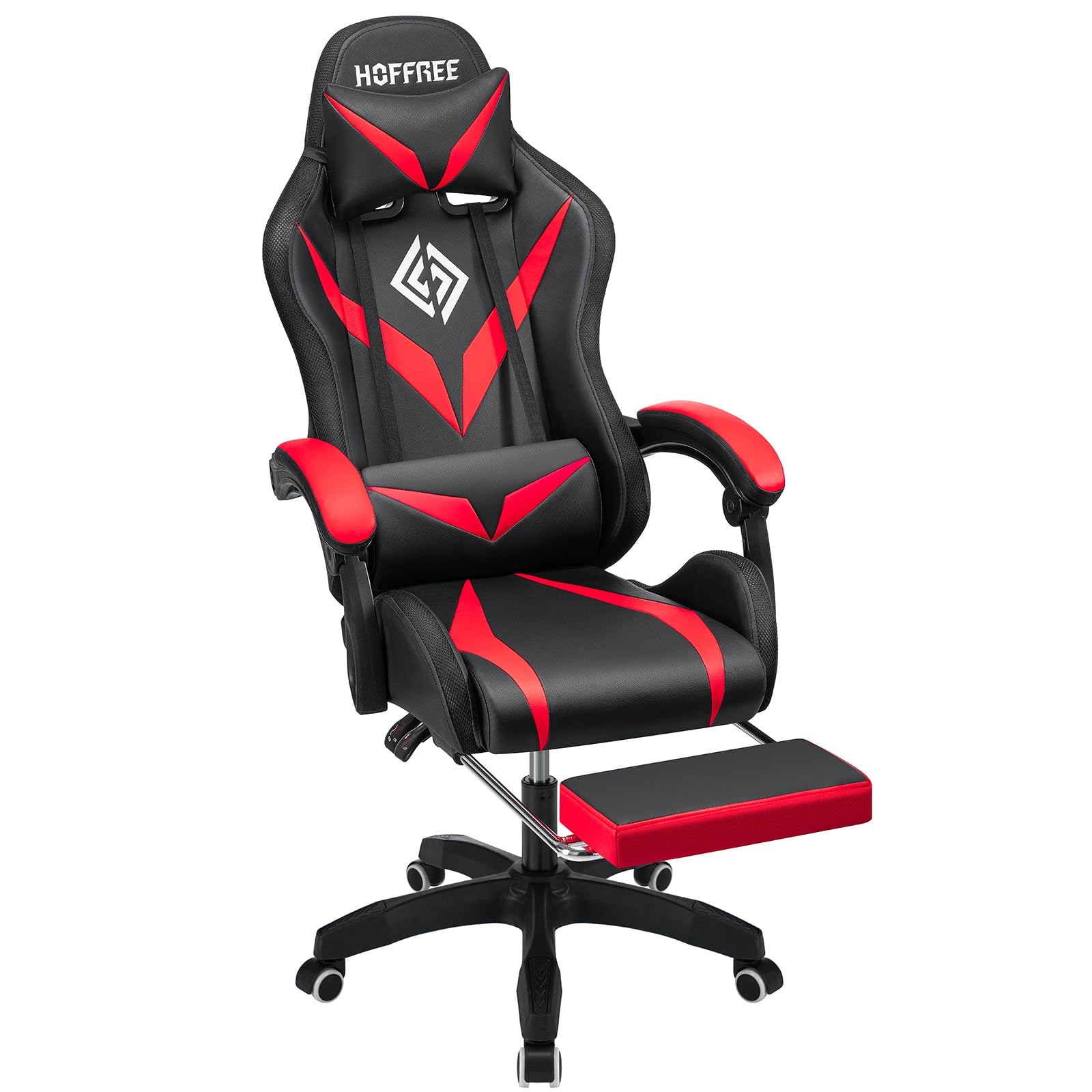 Gaming Chair with RGB Lights Speakers Massage