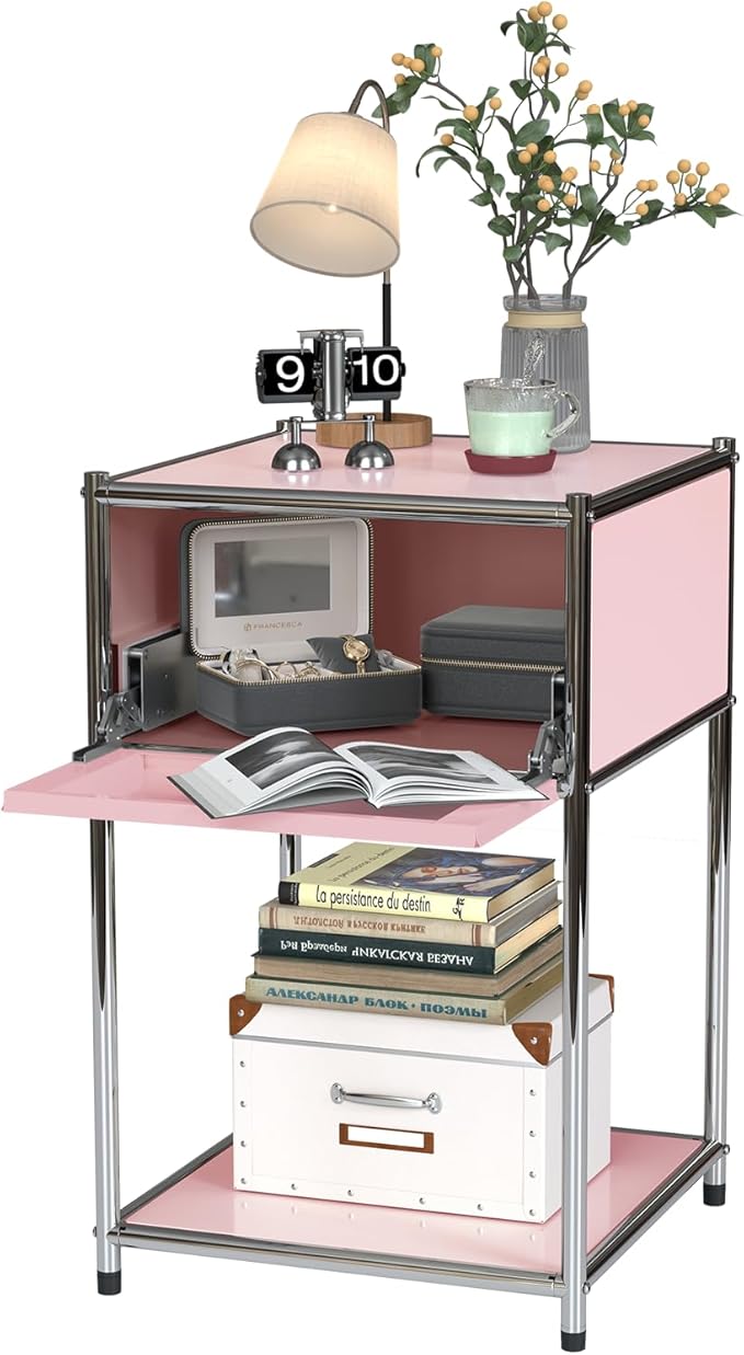 Yellow Night Stand with Drawers