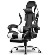 Gaming Chair with Footrest and Lumbar Support