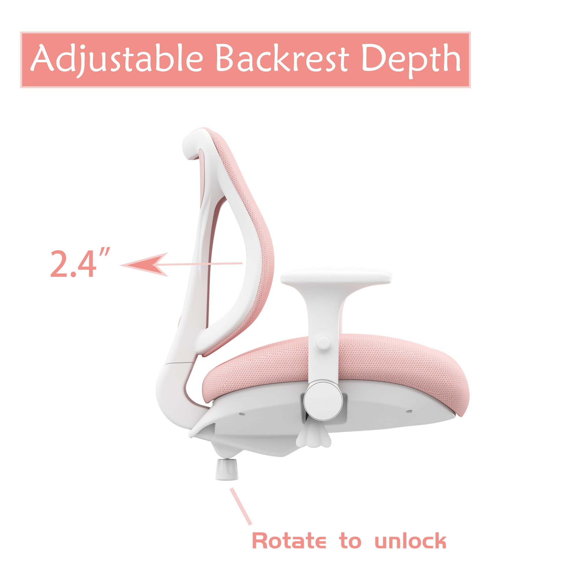 Ergonomic Kids Desk Chair with Lumbar Support and Footrest