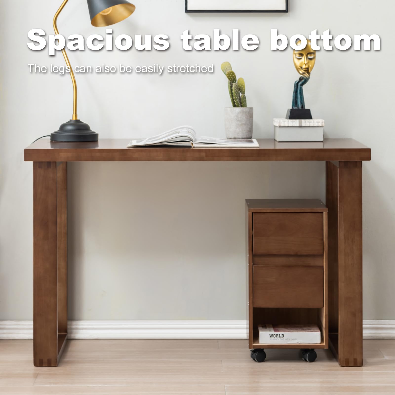Solid Wood Computer Desk 47 Inch