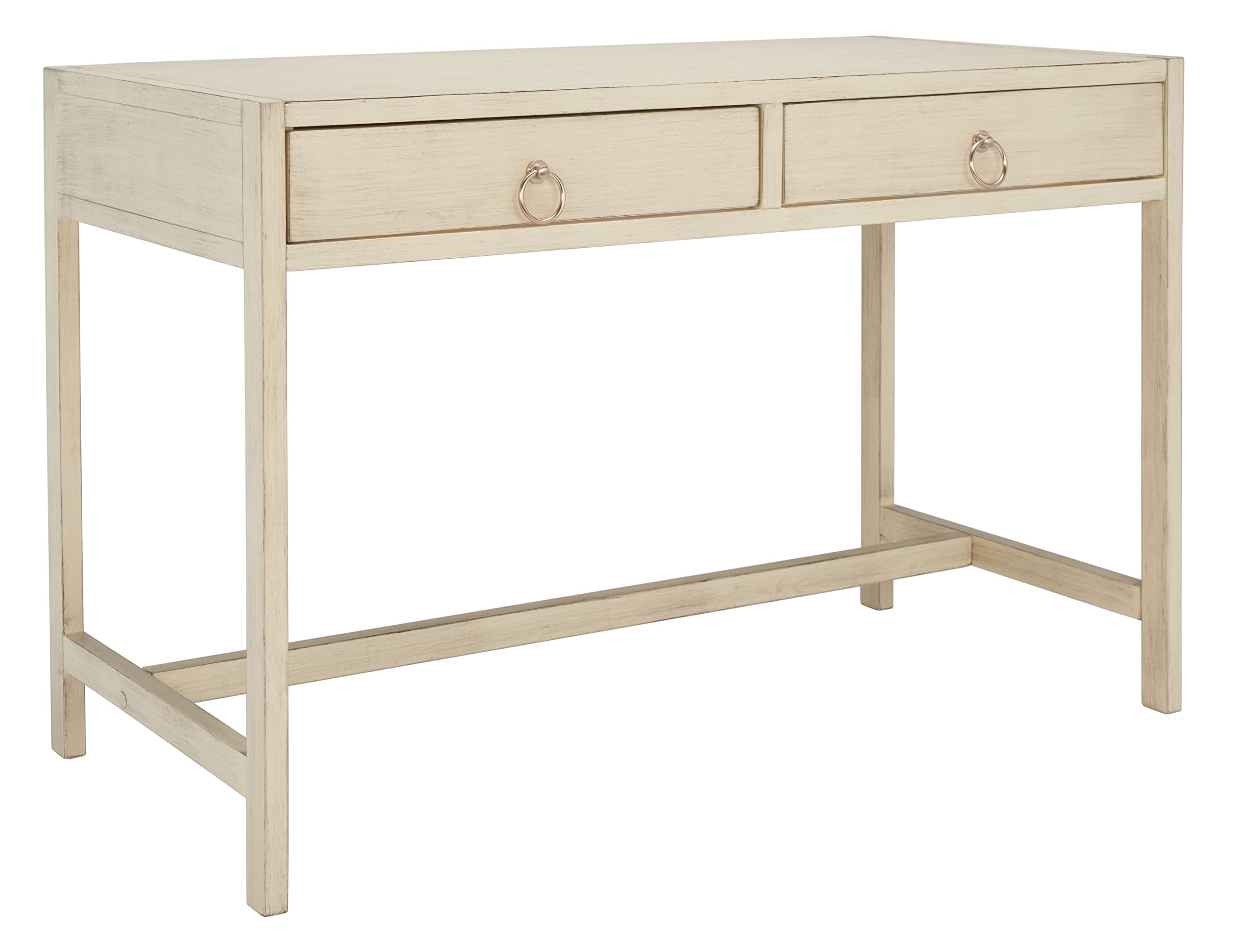 Antique White 2-Drawer Writing Desk