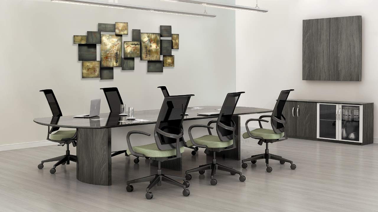 10-Foot Conference Table Gray Steel
