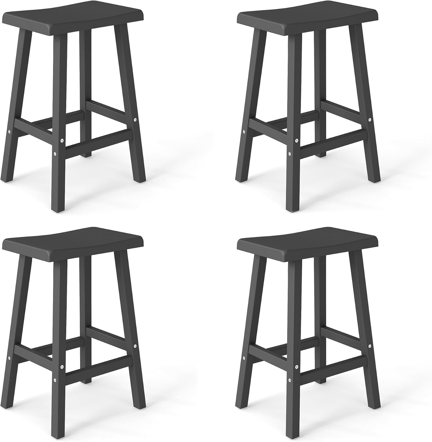 24" Resin Bar Stools Set of 2