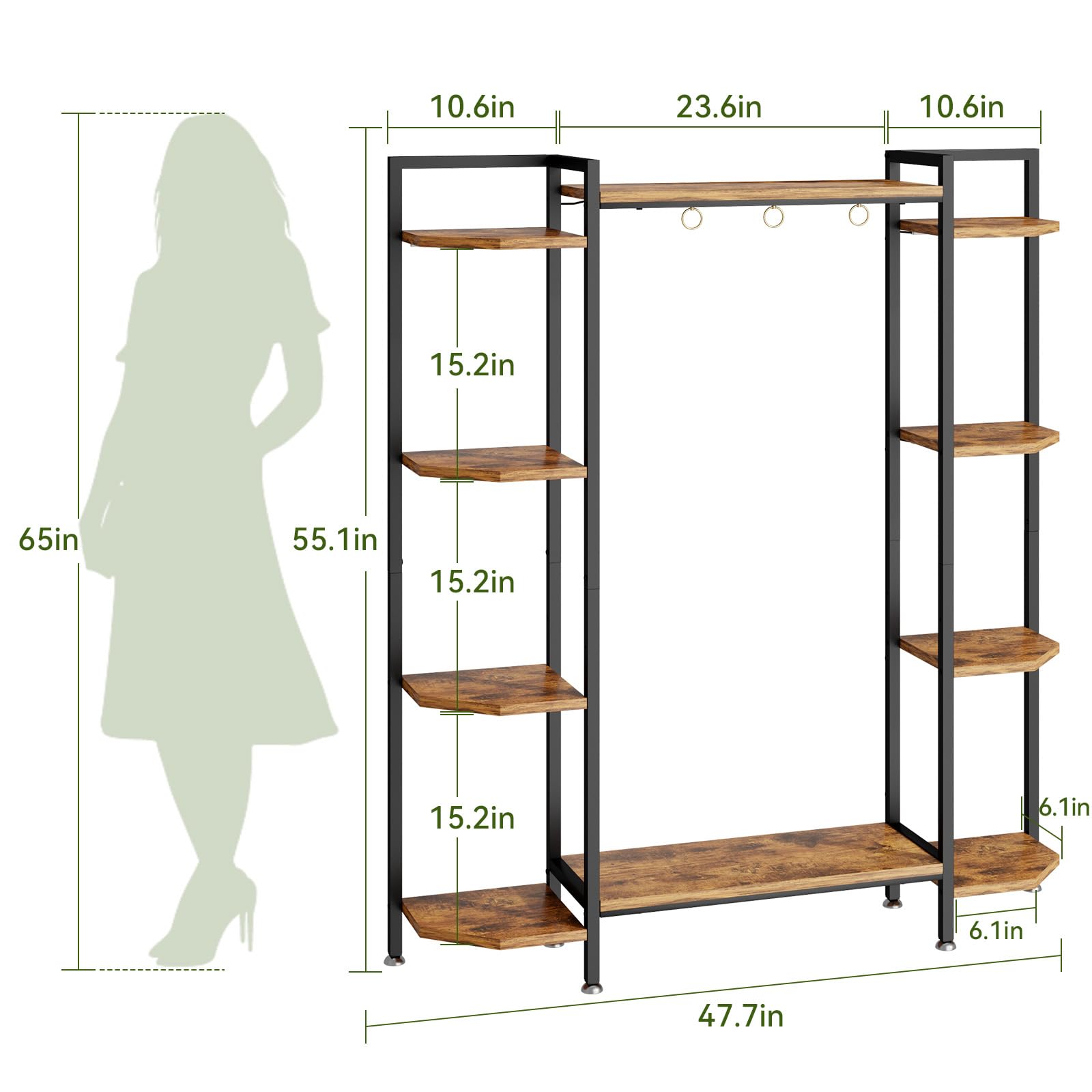 6-Tier Plant Stand with Grow Lights