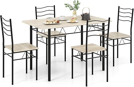 5-Piece Dining Table Set with Stools