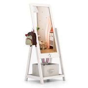 Kids Full Length Mirror with Storage