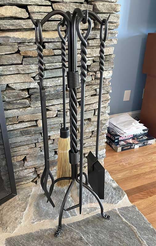Twisted Rope Fireplace Tool Set