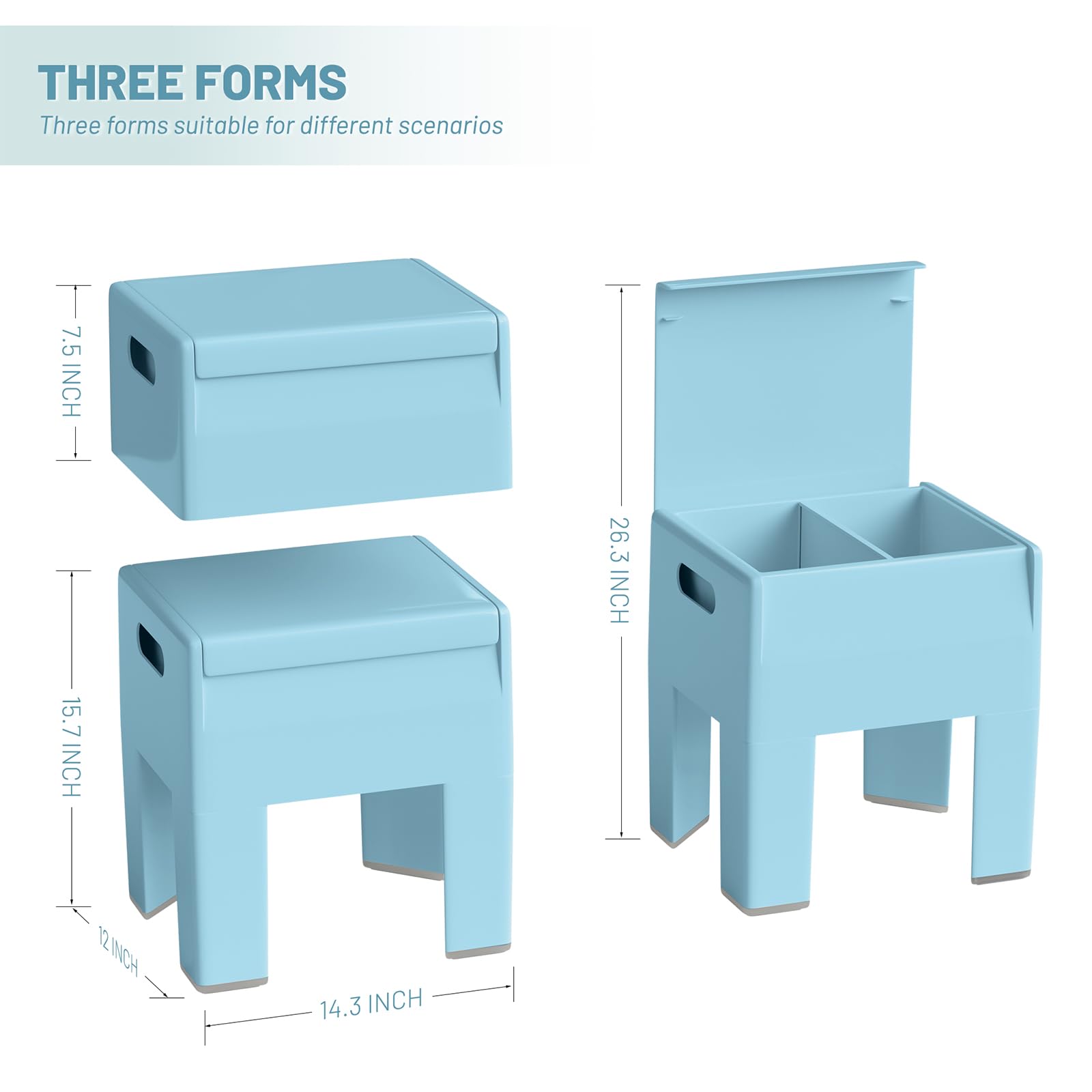 Modern Plastic Nightstand with Storage
