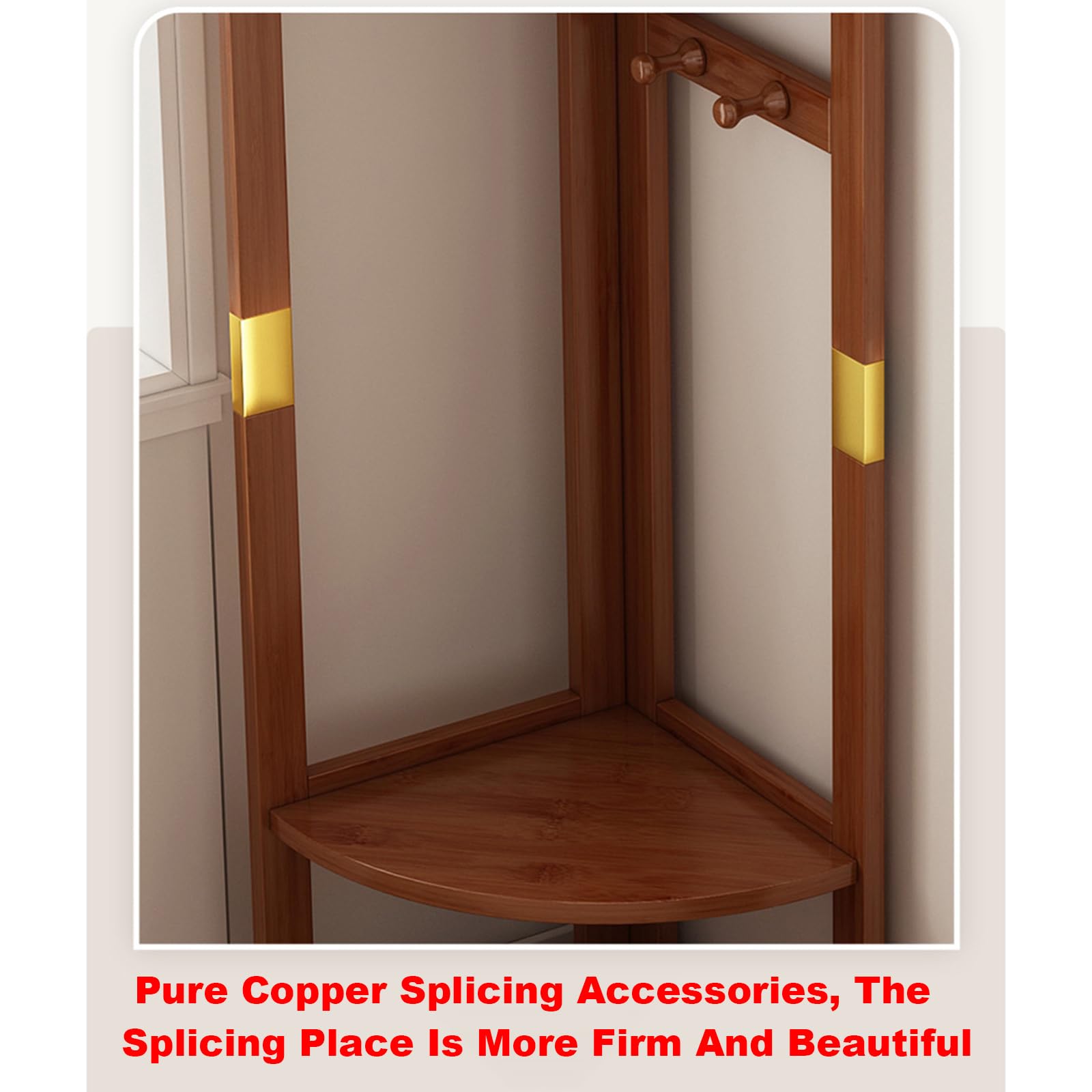 Corner Coat Rack with Storage Basket