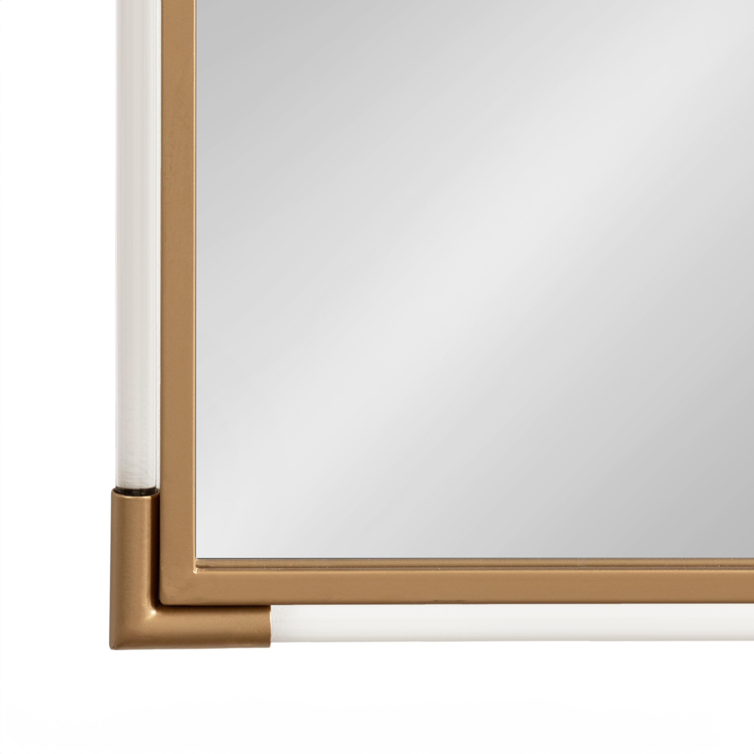 Acrylic Arch Mirror with Metal Detailing