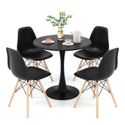 5-Piece Round Dining Table Set with 4 Chairs