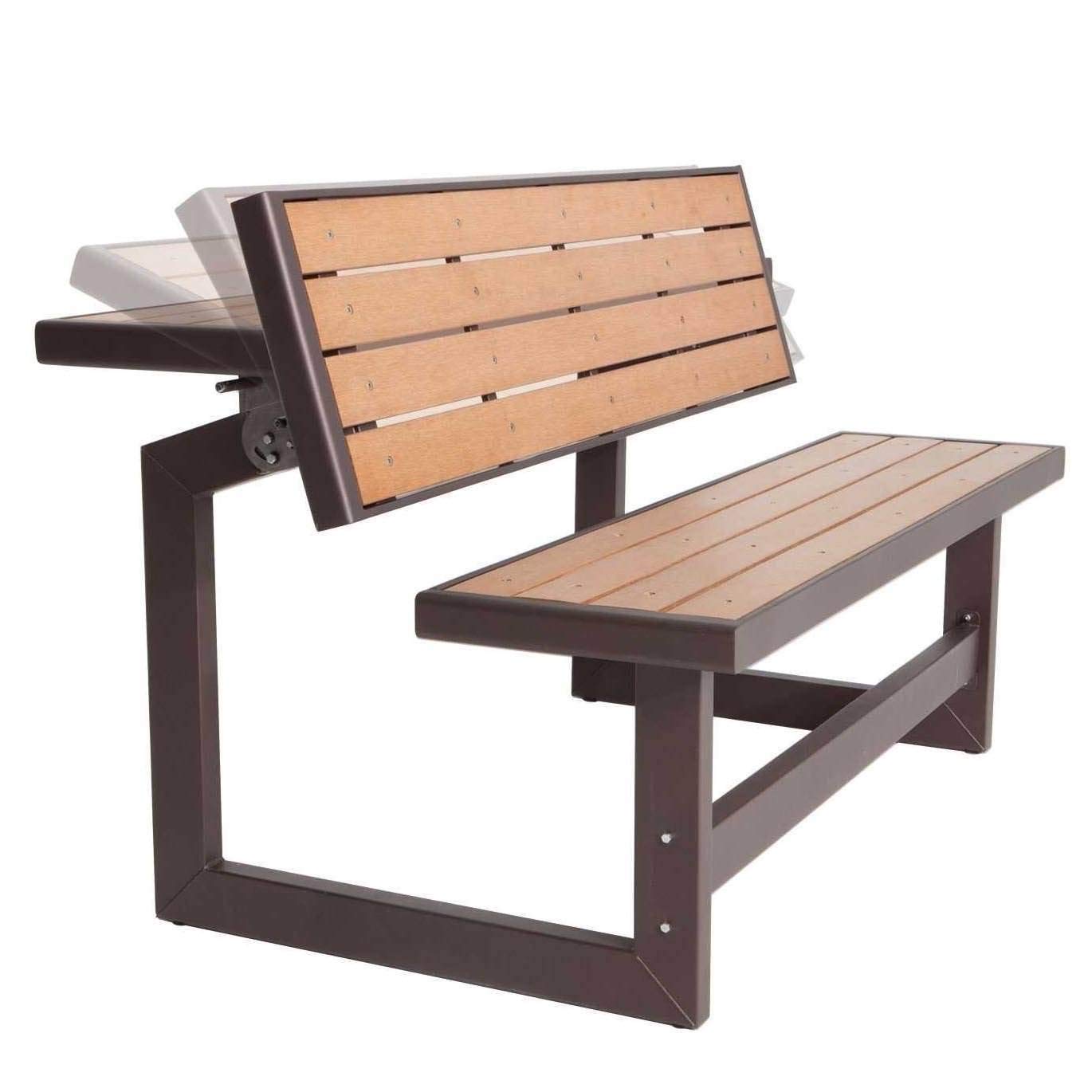 Convertible Bench Table with Faux Wood Construction