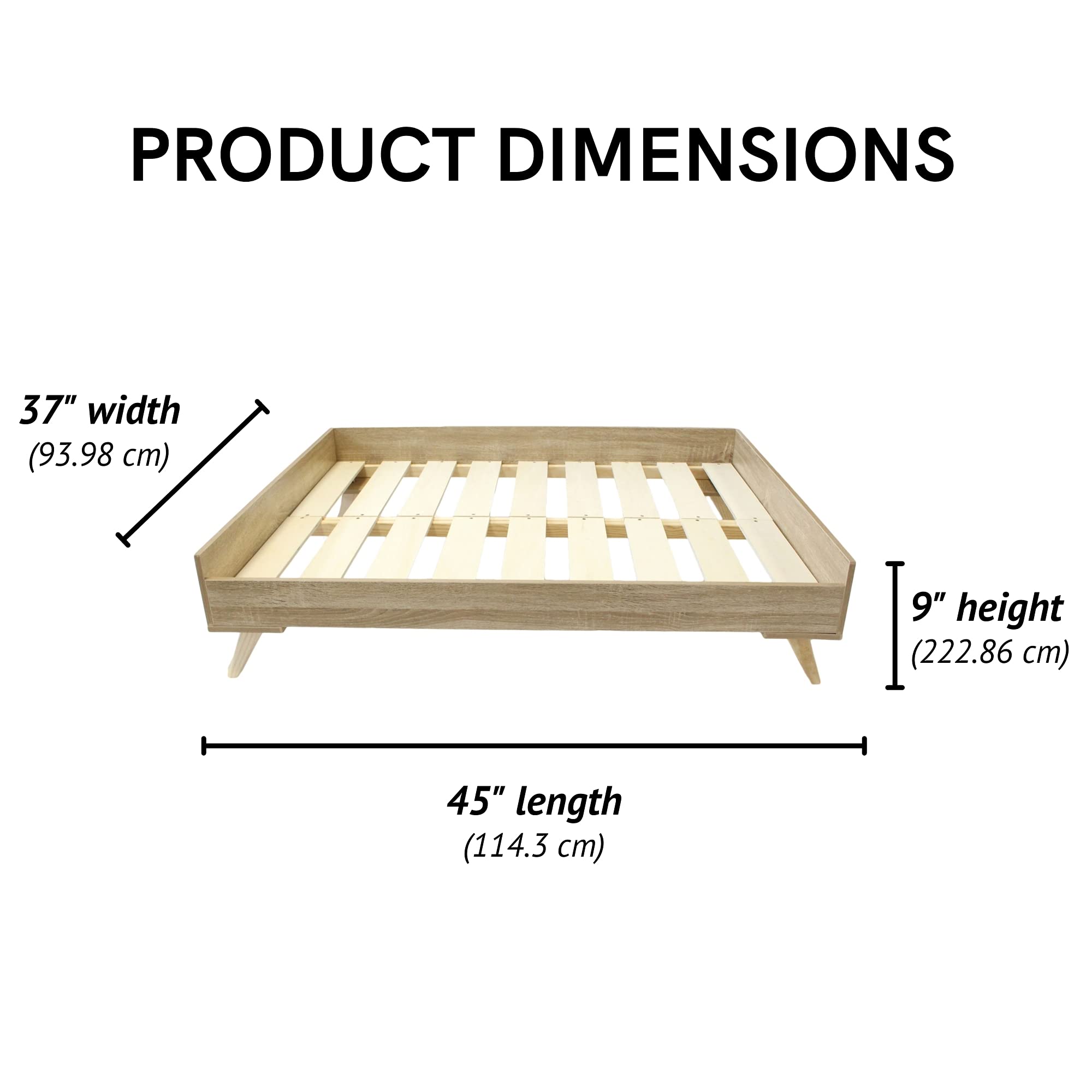Raised Wooden Dog Bed Frame Large