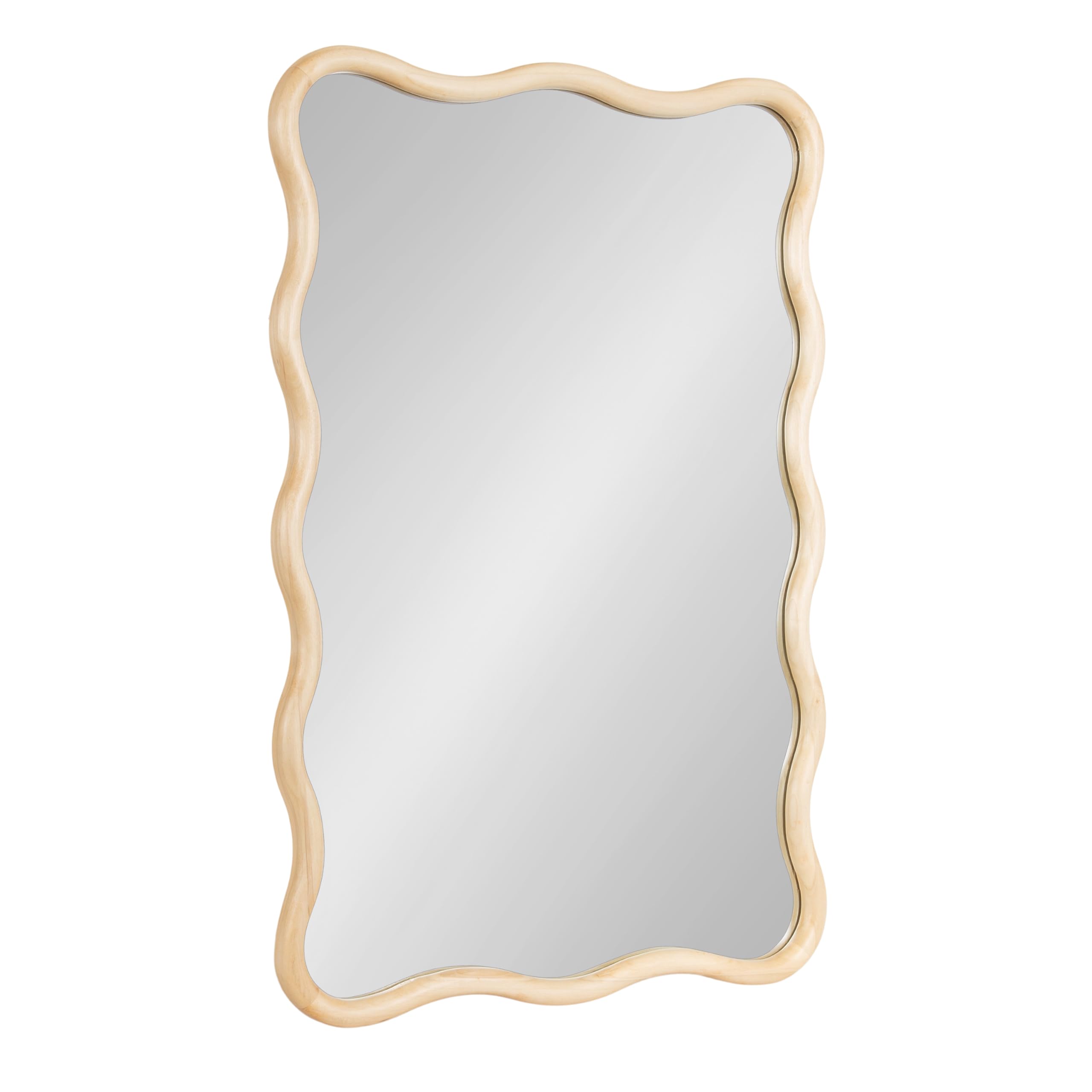Modern Scalloped Rectangle Wall Mirror 24x36