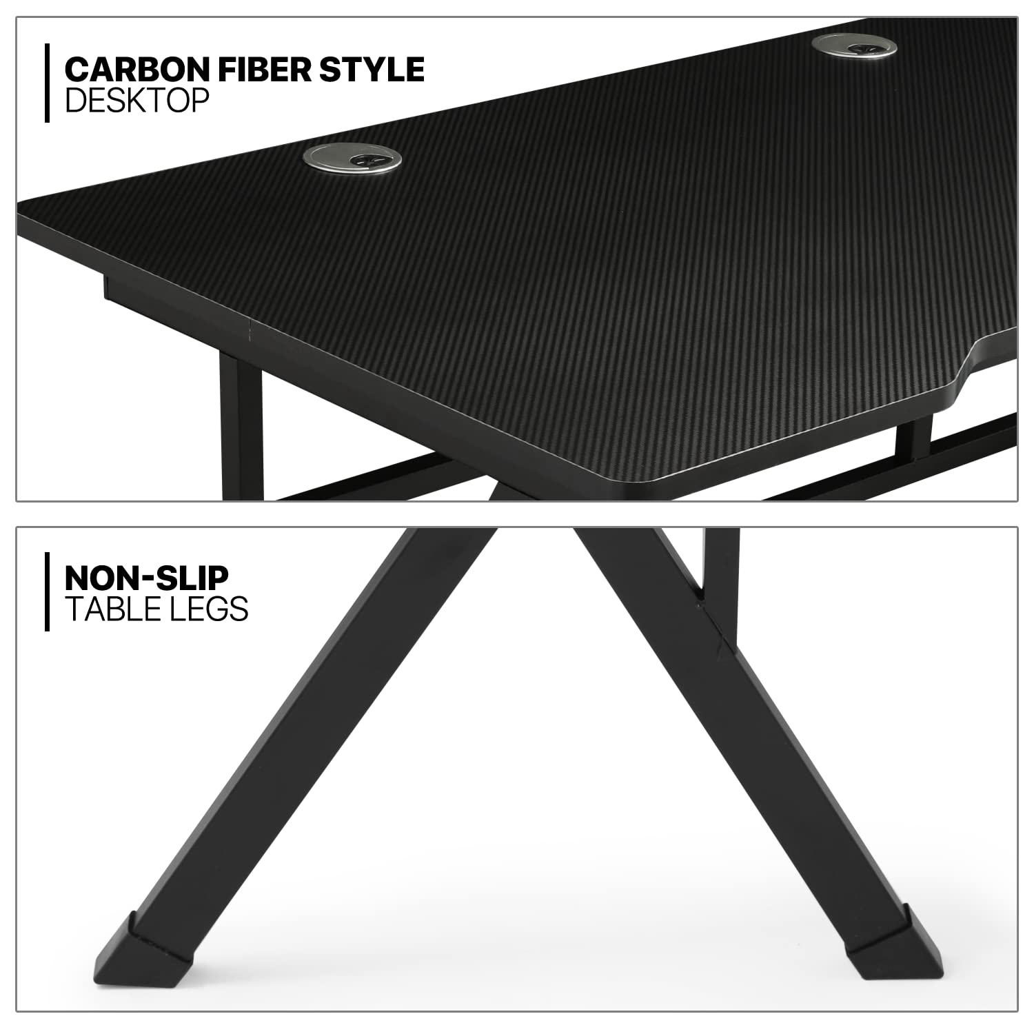 Computer Desk X-Shape Modern Gaming Workstation