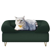 Velvet Pet Sofa with Wooden Frame