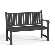 Outdoor Waterproof Garden Bench - 2 Person Resin Patio Seating