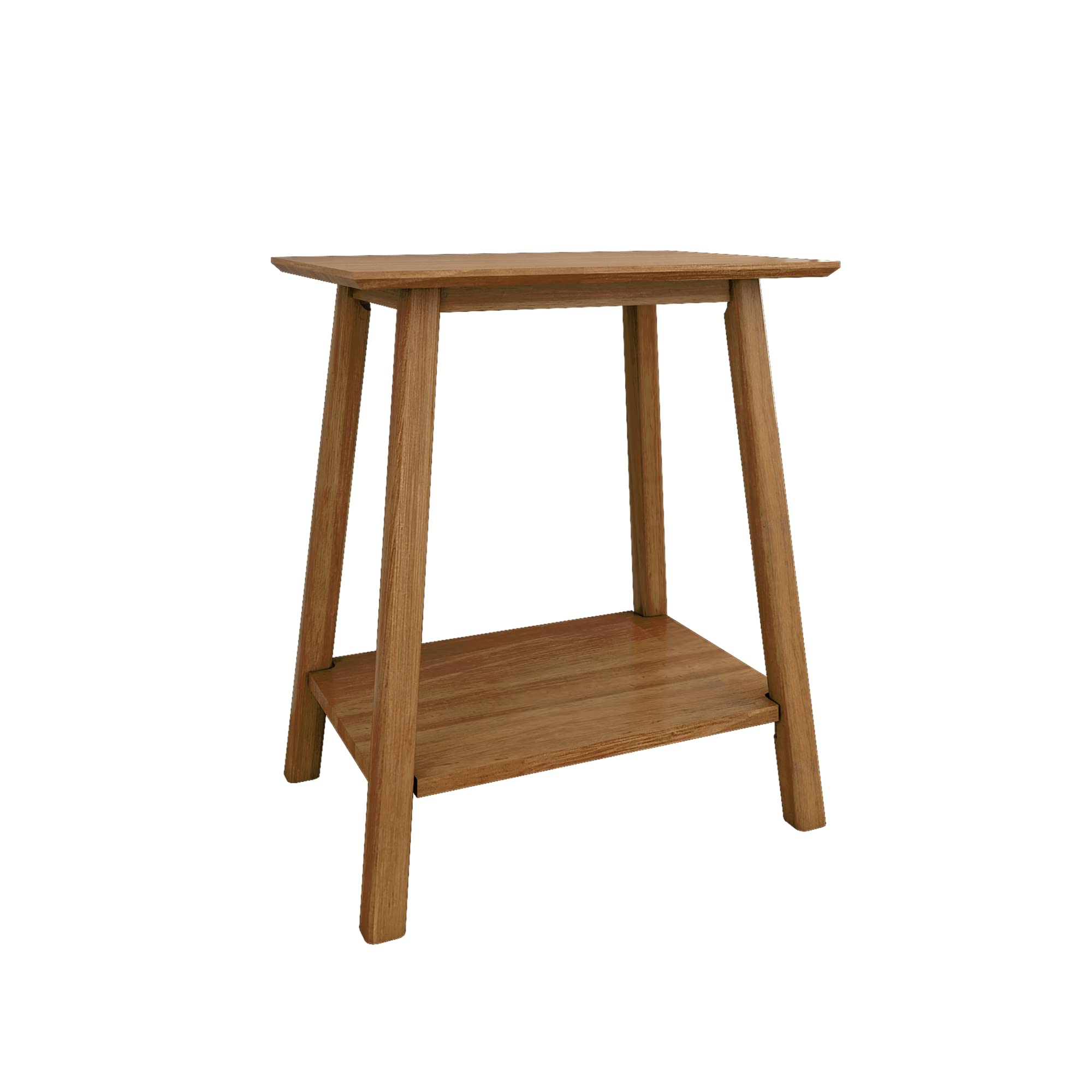 Mid-Century Modern Nightstand with Open Shelf