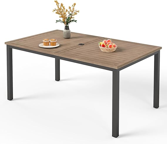 Extendable Metal Outdoor Dining Table