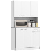 Kitchen Pantry Cabinet with Microwave Stand