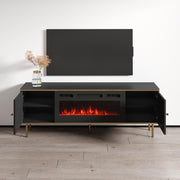 63" Electric Fireplace TV Stand with Multi-Color Flame