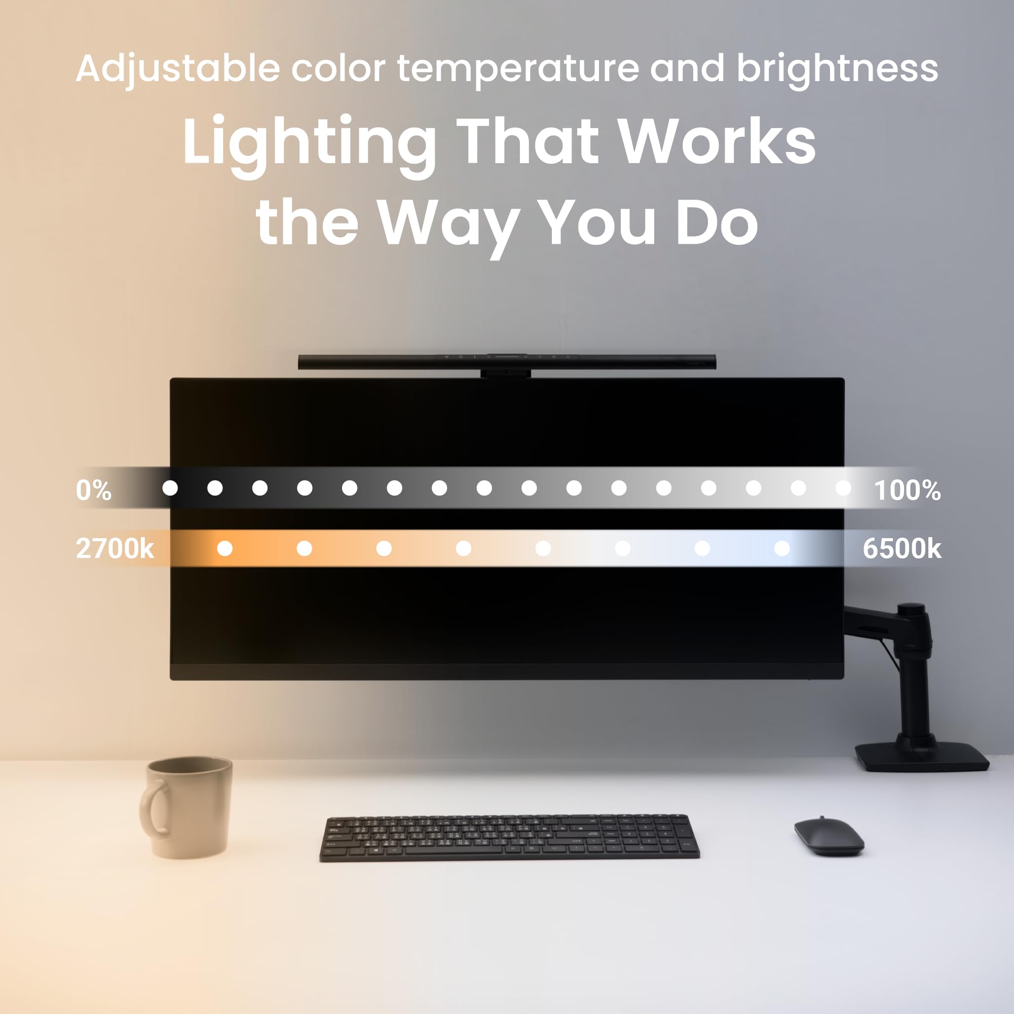 LED Monitor Light Bar with Motion Sensor