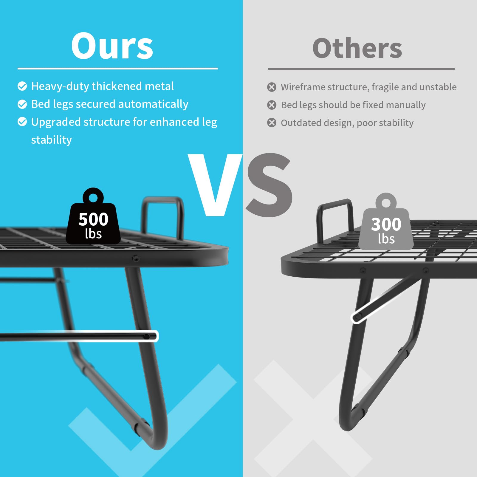 Folding Bed with Memory Foam Mattress 75x46