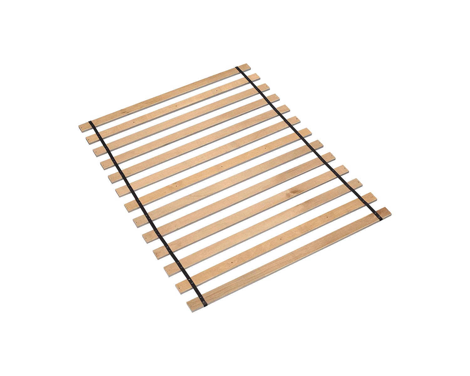 Wooden Mattress Support Bunkie Board Roll Slat with Nylon Cord Full Beige