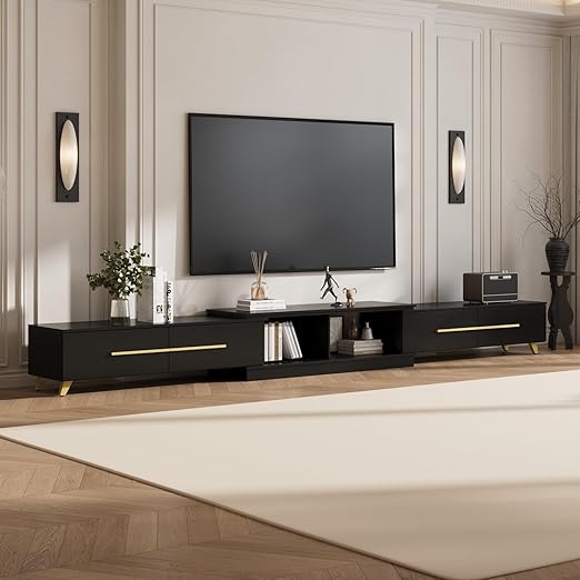 Adjustable TV Stand with Storage for TVs up to 100"