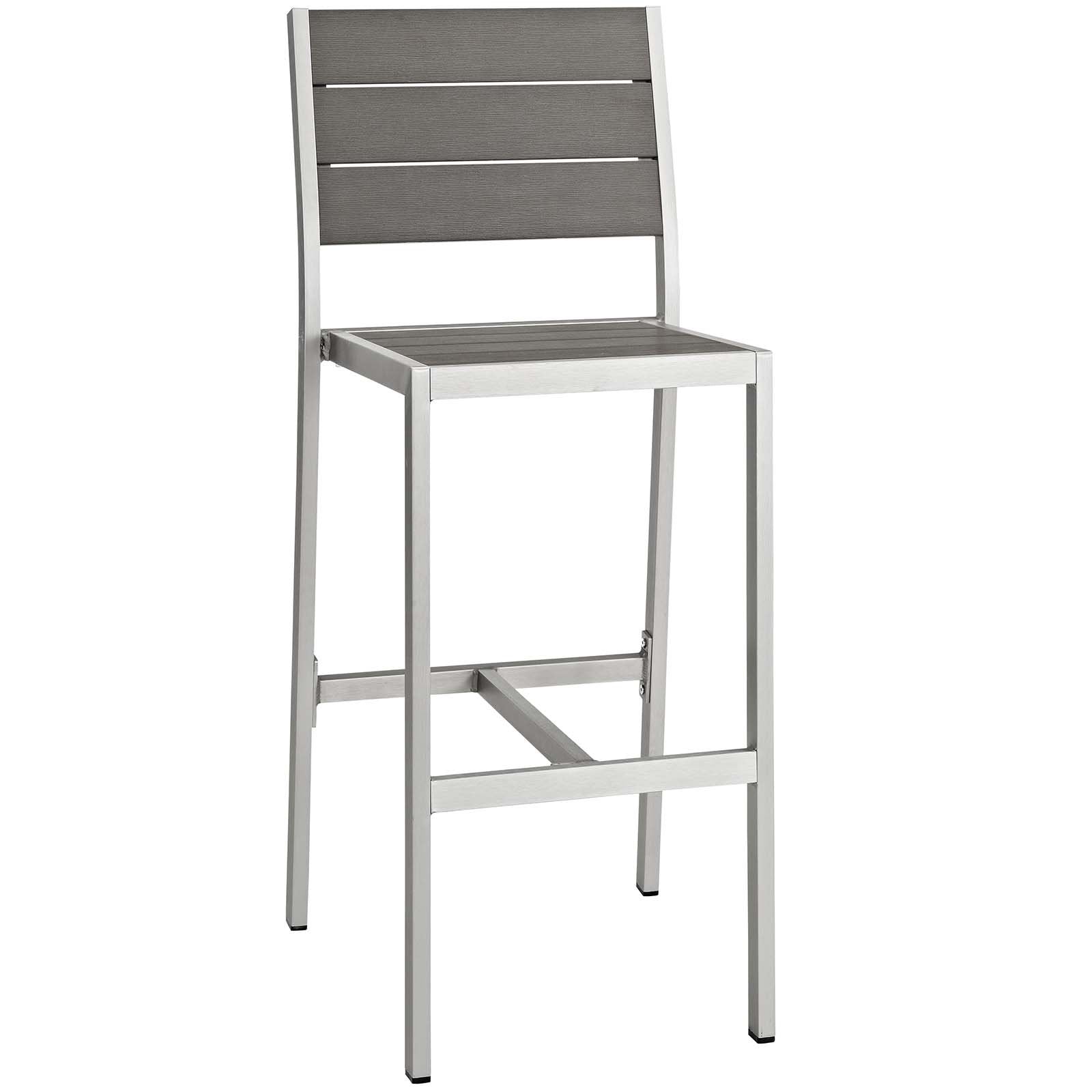 Aluminum Outdoor Patio Pub Bistro Set with Bar Stools