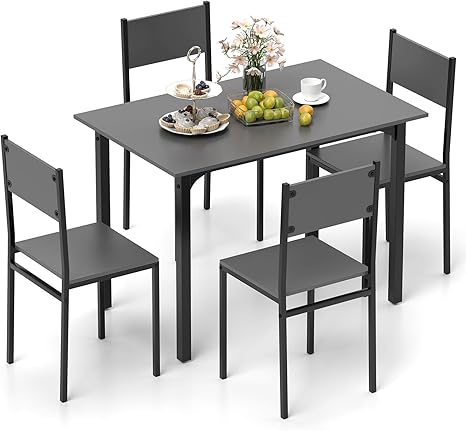 5-Piece Dining Table Set with 4 Chairs
