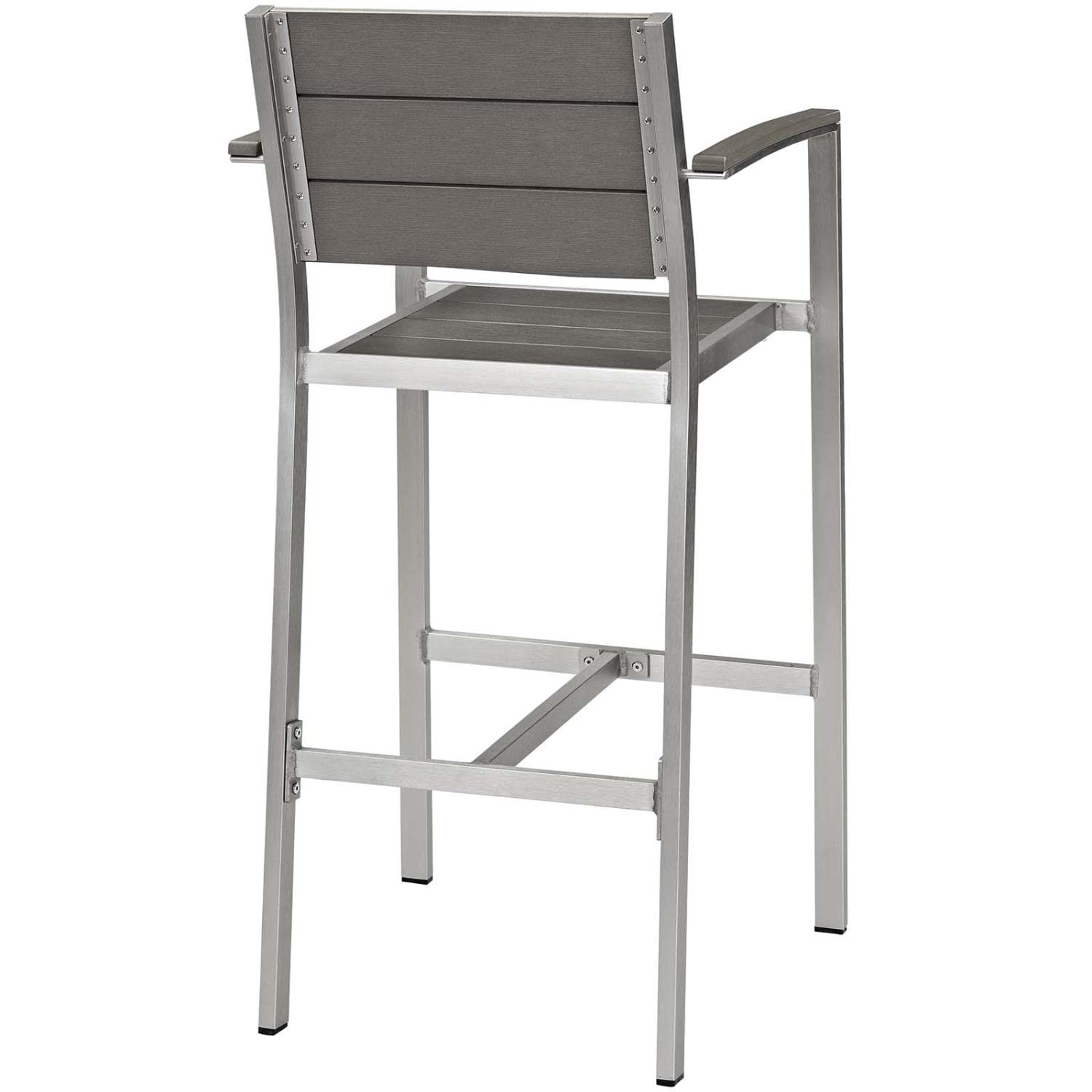 5-Piece Aluminum Outdoor Patio Pub Set with Bar Stools
