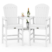 Tall Adirondack Chairs Set of 2 with Dual Trays