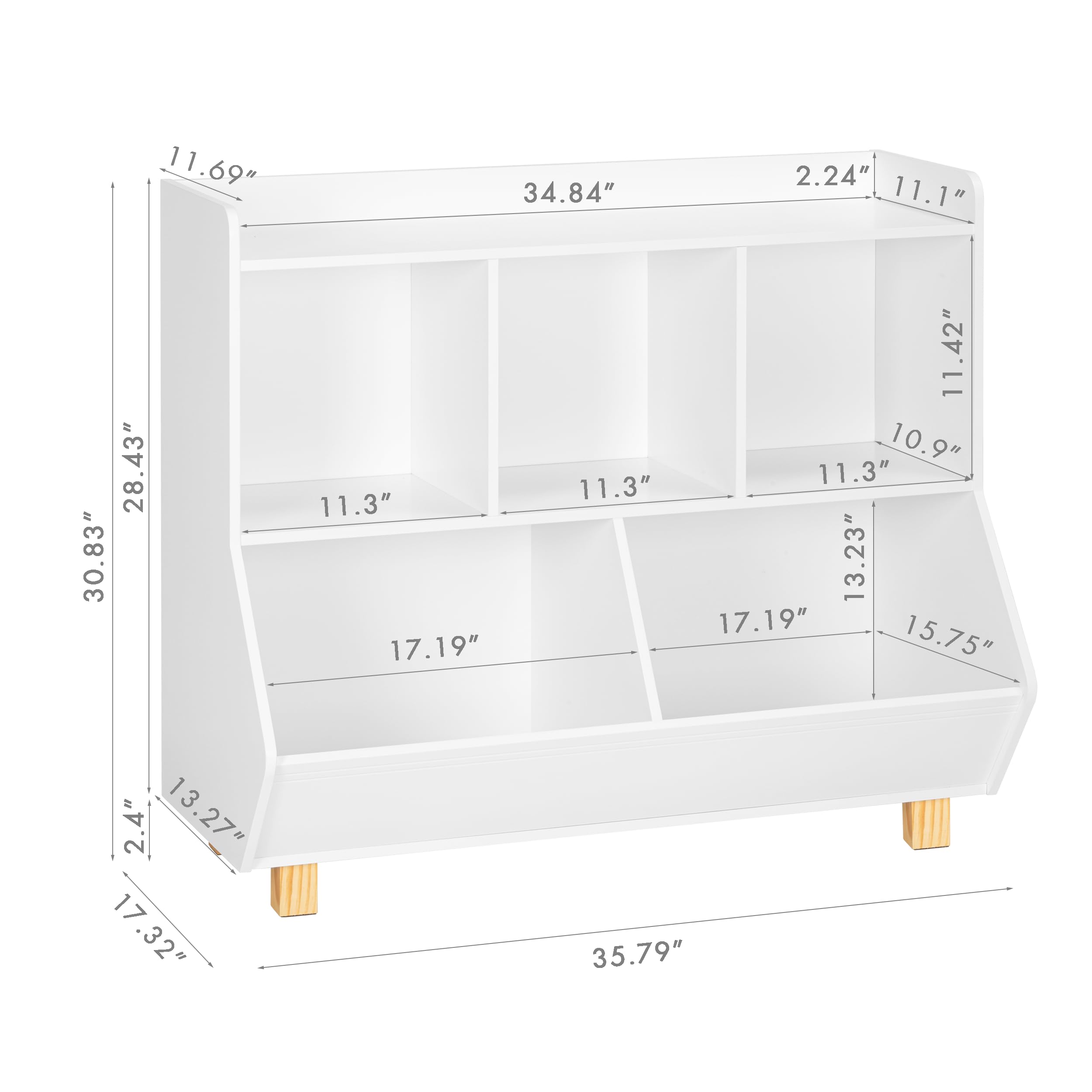 5-Cube Toy Storage Organizer with Legs