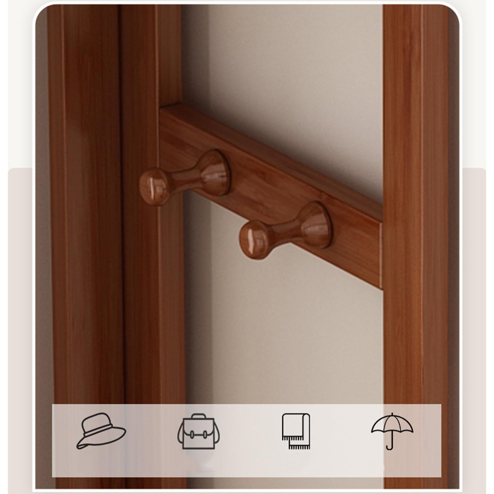 Corner Coat Rack with Storage Basket