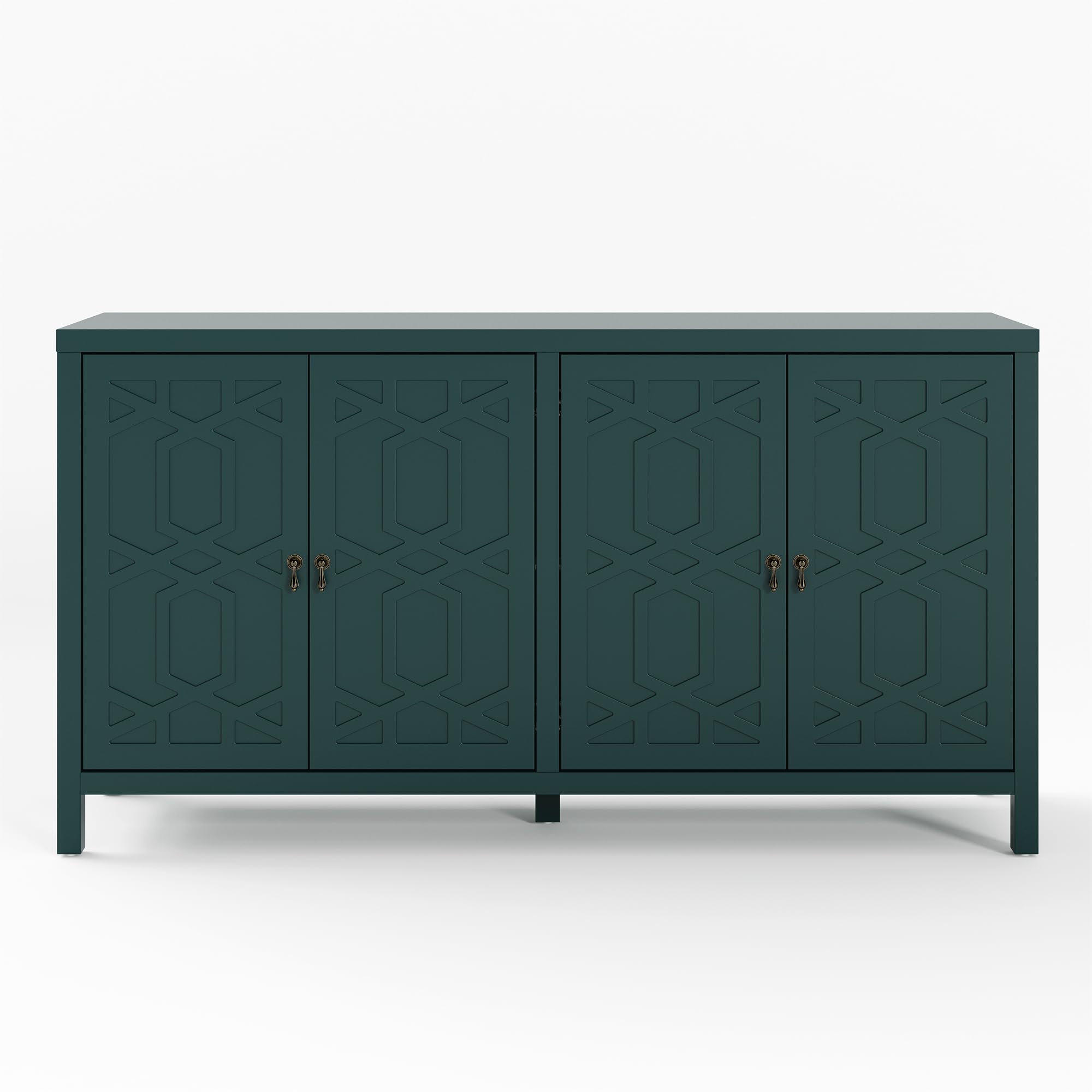 Modern Sideboard Buffet Cabinet 60" Forest Green