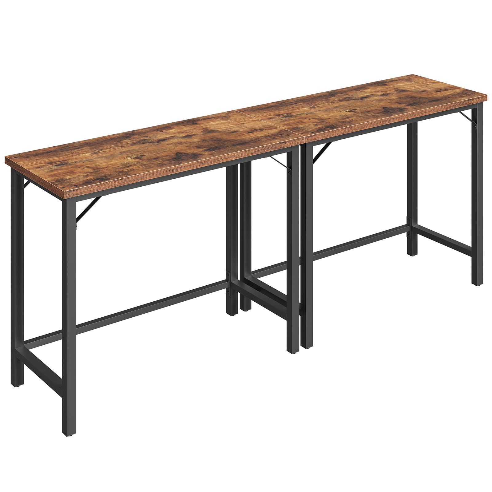 63-Inch Narrow Bar Table with Metal Frame
