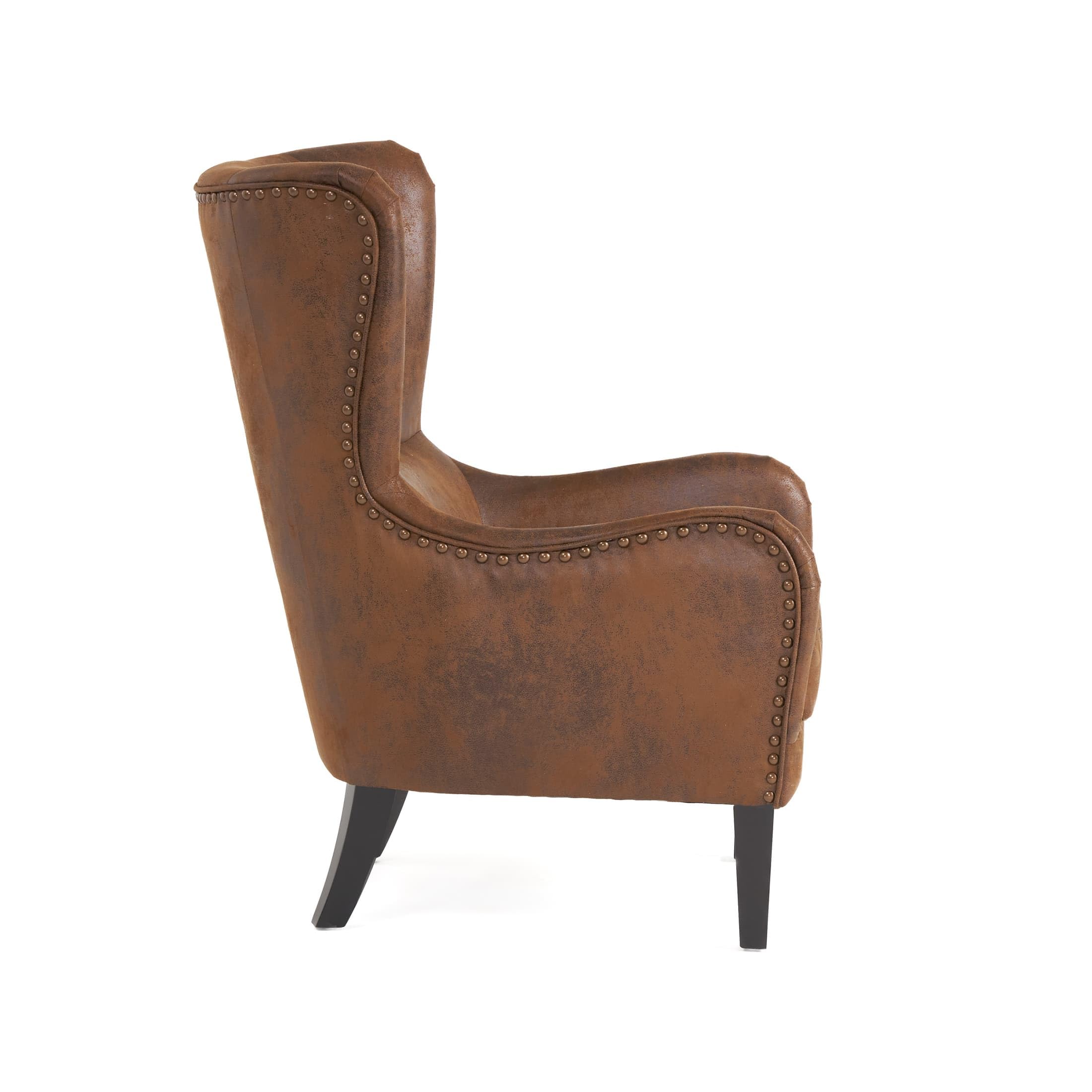 Mid-Century Modern Wingback Accent Chairs Set of 2
