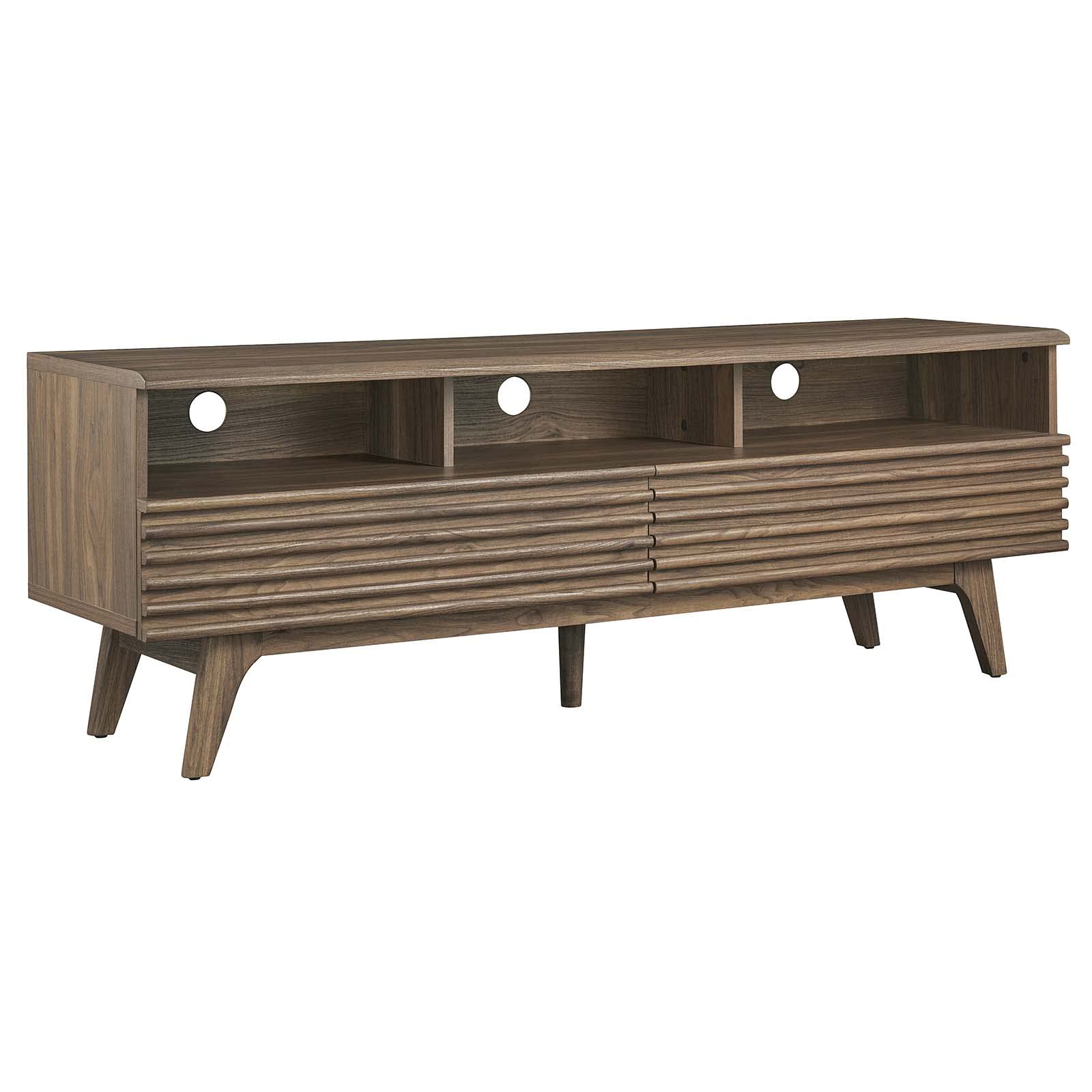 60" Mid-Century Modern TV Stand with Storage Drawers