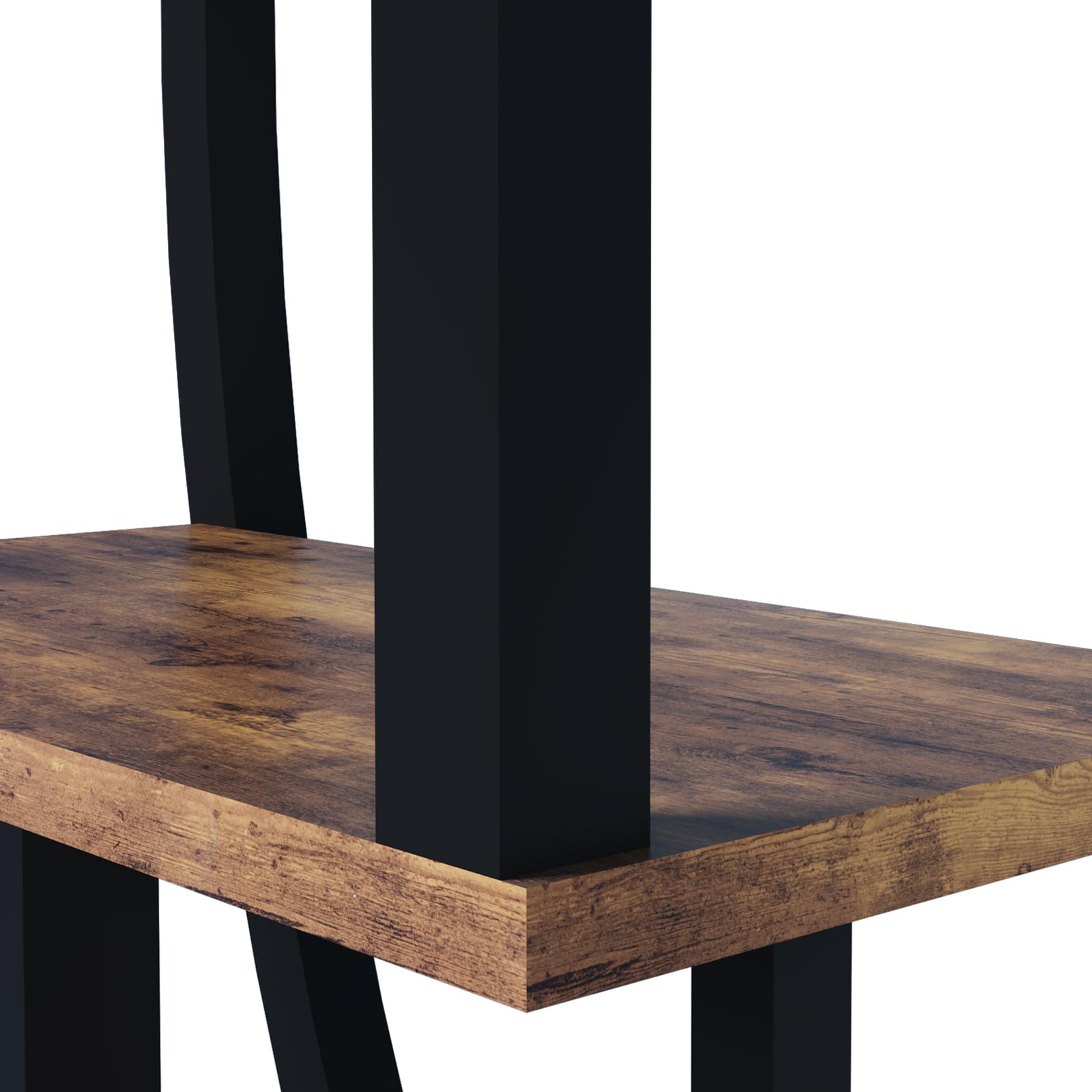 5-Tier Arc Plant Stand - Vintage Industrial Metal & Wood