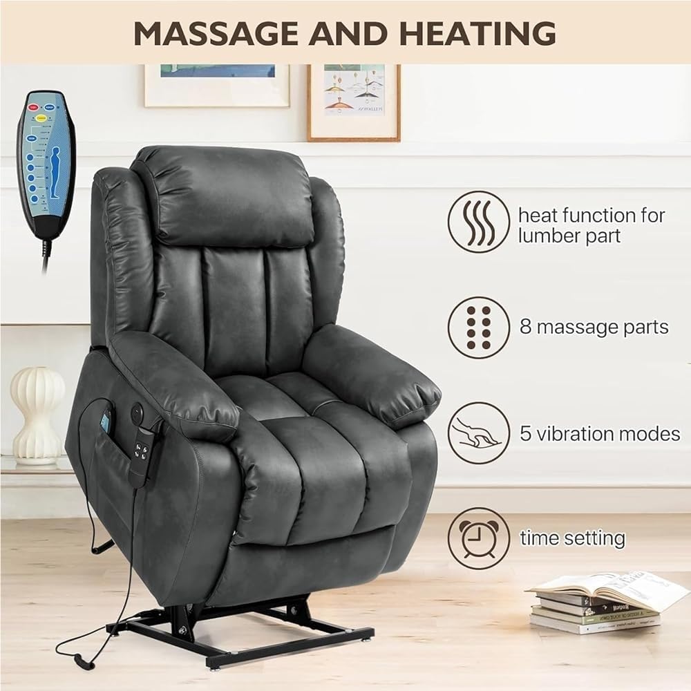 Power Lift Recliner Chair with Heat and Massage