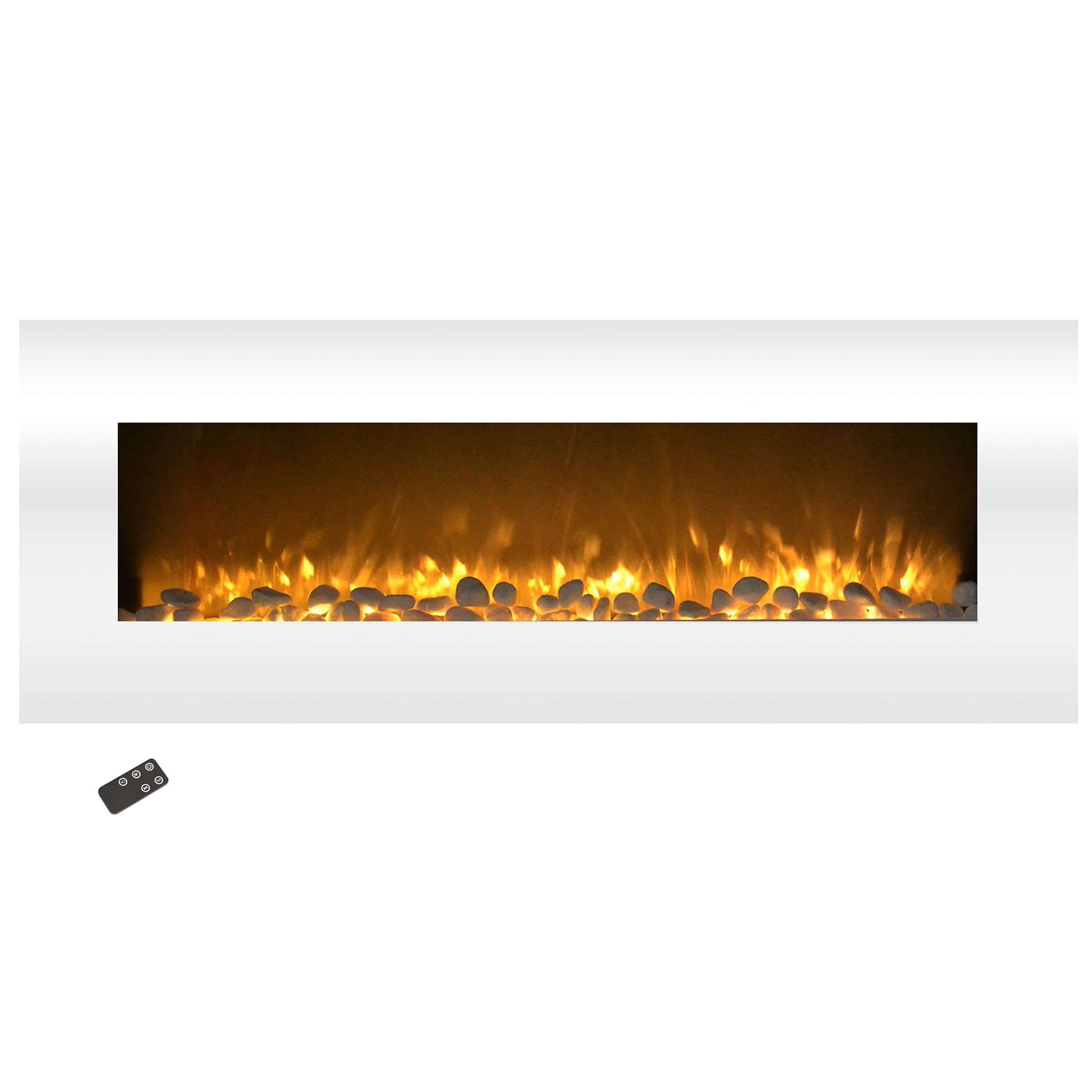 50-Inch Wall Mounted Electric Fireplace with LED Flames