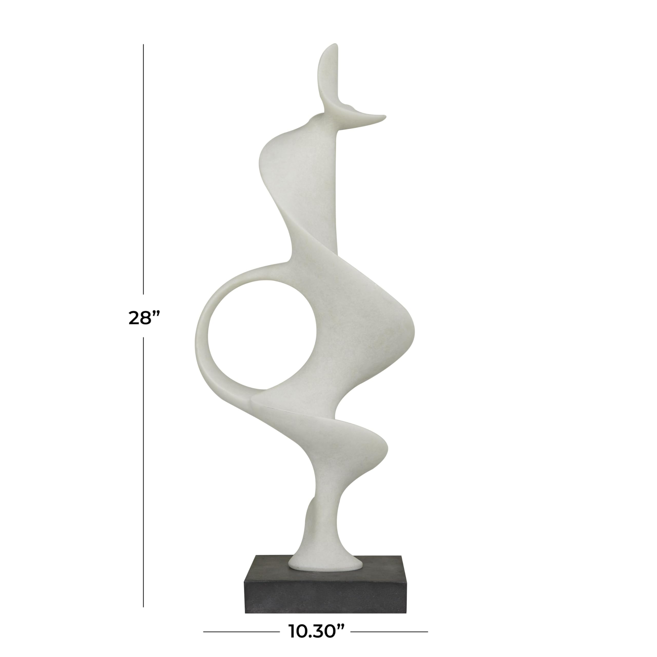 Polystone Abstract Decorative Sculpture 10" x 9" x 28"
