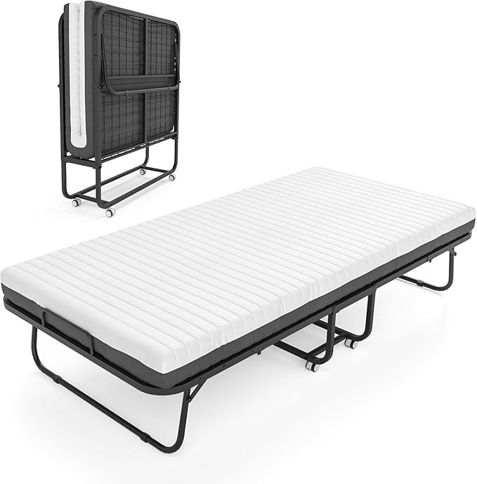 Folding Bed with Memory Foam Mattress