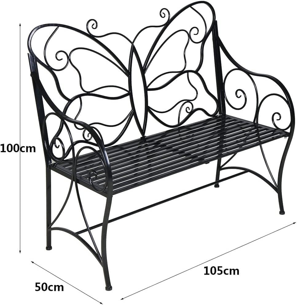 Cast Iron Butterfly Garden Bench