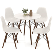 Round Dining Table Set for 4 - 5 Piece Breakfast Nook with Chairs